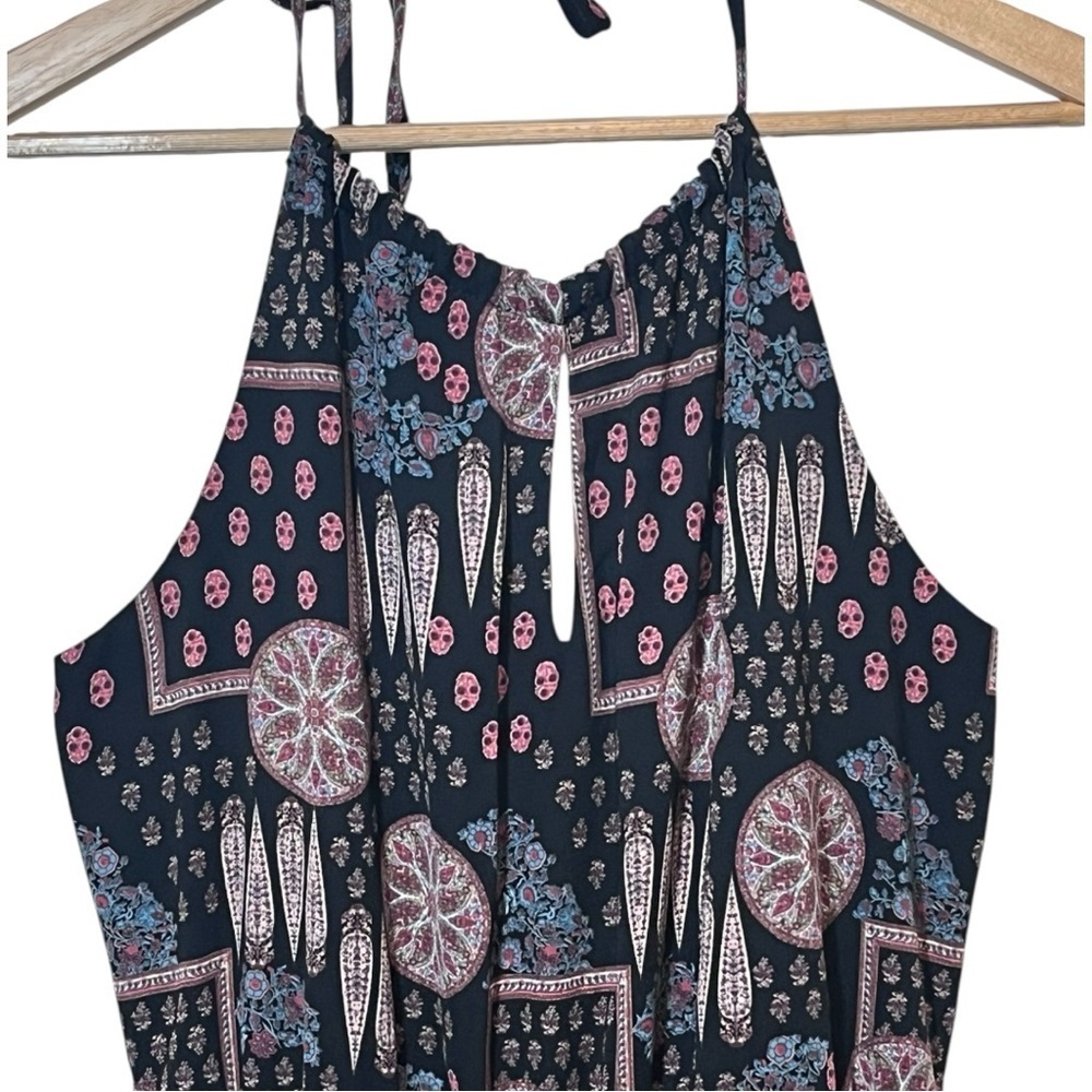 Veronica M Geometric Black and Pink Halter Jumpsuit Size XS - Picture 7 of 16